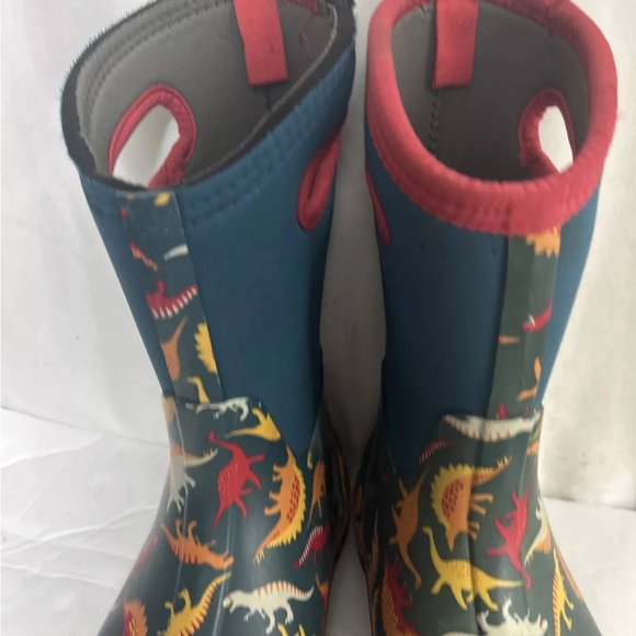 Bogs K Classic Youth Size 5 Dino Rain Boot Pull On waterproof Flaw - Picture 10 of 15